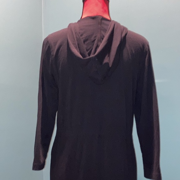 J Jill Black Cotton Zip Up Hoodie Size Small - Picture 9 of 16